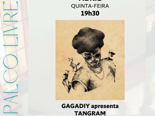 Cartaz oficial de divulgação do evento Tangram - Estreia autoral de Gagadiy