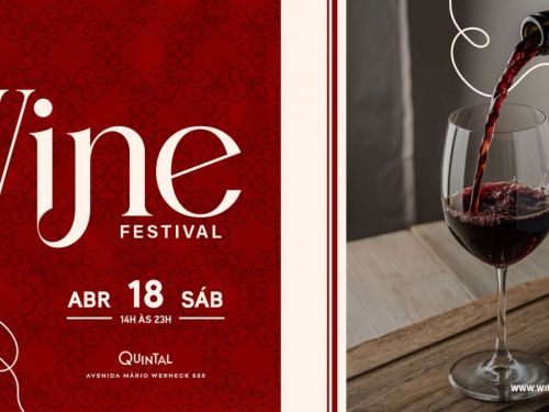 Foto de divulgação do Festival Wine contendo data e local