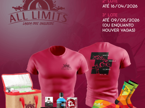 Kit completo da corrida com camiseta rosa e outros brindes 