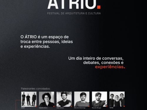Foto de capa de divulgação contento informações como data, local e foto dos palestrantes convidativo