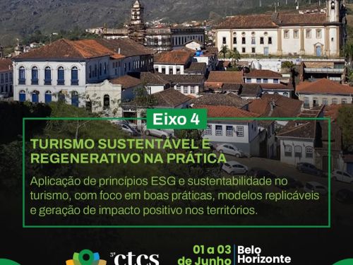 Foto informativa de umas das pautas que será tratada no evento: "Turismo Sustentável"