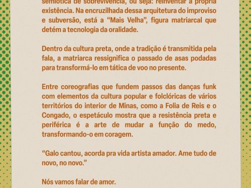 Texto do diretor Léo Garcia sobre o espetáculo “Gambiarra”.