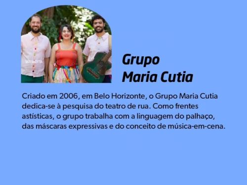 Foto textual sobre o grupo Maria Cutia 
