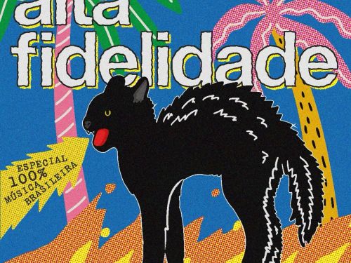 Cartaz ilustrativo de divulgação do evento Alta Fidelidade 100% vinil na Casa Rosa do Bonfim 