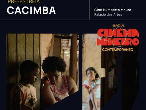 Foto de capa convidativa para a pré-estreia do filme "Cacimba"