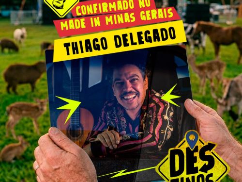 Foto do cantor Thiago Delegado, presença confirmada no evento