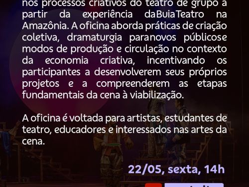 Foto descritiva sobre o que se tratá a oficina 