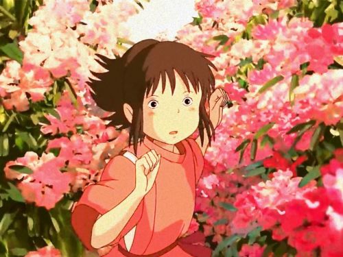 Uma foto da personagem em uma das cenas no Studio Ghibli