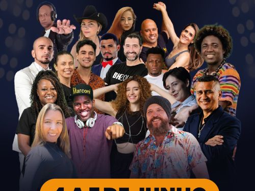 folder em azul do evento BH lambada & Zouk Brasileiro
