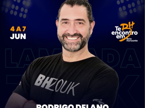 folder em azul do evento BH lambada & Zouk Brasileiro