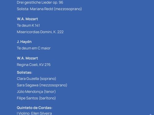 Foto descritiva sobre a programação musical 