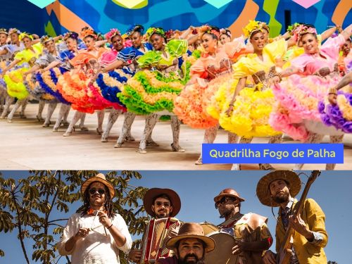 Foto dos grupos da quadrilha 