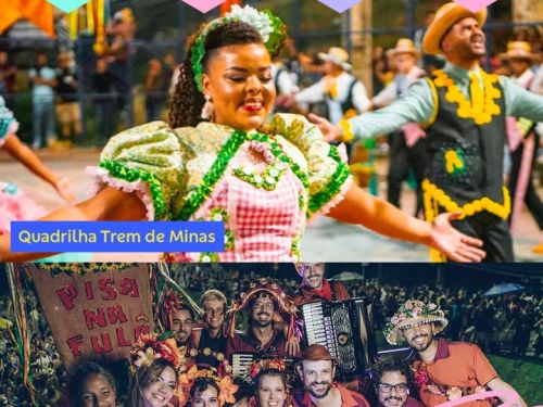 Foto dos grupos da quadrilha 