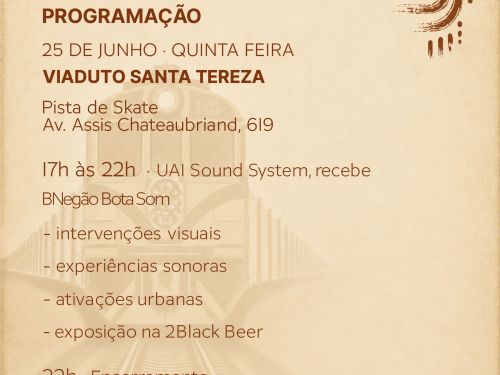 Foto da programação do festival no dia 25 de junho de 2026