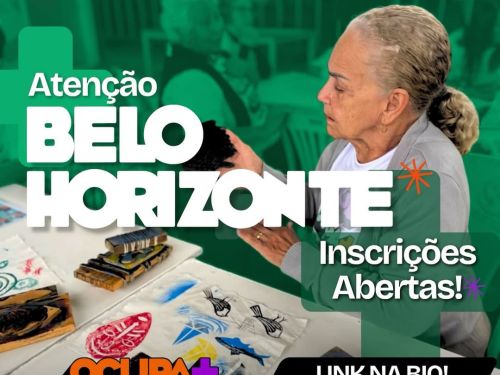 Foto de capa informativo para inscrições aberta para a oficina do Ocupa+