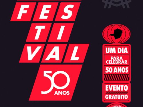 Foto de capa para o festival Fiat. Fundo preto e escritas vermelhas 