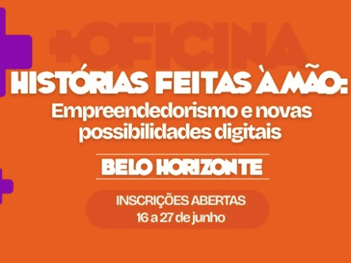 Foto descritiva contendo o nome da oficina, local e data para inscrição 