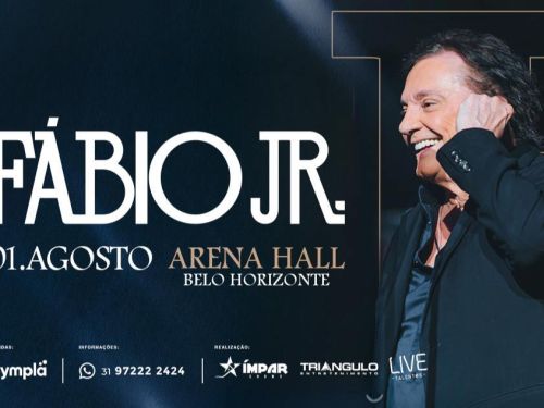 Foto de capa para o show de Fábio Jr. no dia 2 de agosto no Arena Hall