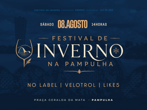 Foto de capa para o festival de inverno na pampulha no dia 8 de agosto 