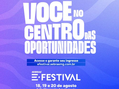 Foto com frase de efeito chamativa para o evento: "Você no centro das oportunidades"
