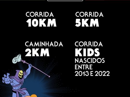 Cartaz de fundo preto com as distancias 