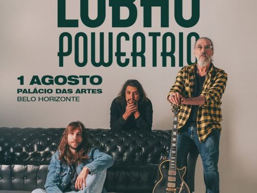 Foto de capa do trio Lobão para divulgação do show no dia 1 de agosto no Palácio das Artes