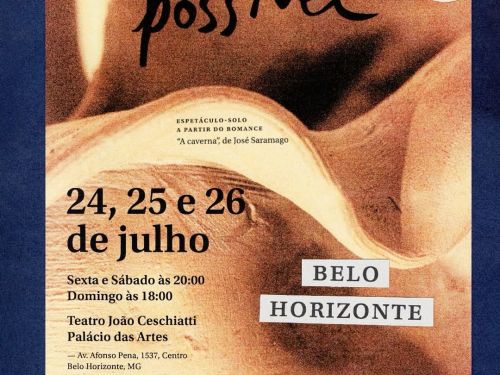 Foto de capa para divulgação do espetáculo "O amor possível" nos dias 24.25 e 26 de julho, no palácio das artes