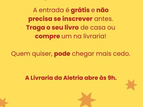 Foto descritiva alertando que o evento é gratuito 