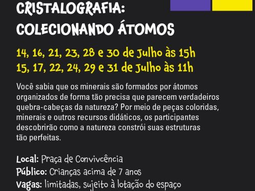 Programação da oficina "Cristalografia"
