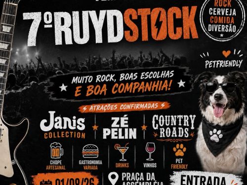 Foto de capa para a setima edição do Ruydstock no dia 1 de agosto. na praça da assembleia 