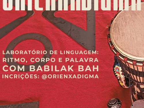 Foto de divulgação para a oficina " Laboratório de Linguagem: Ritmo e Corpo Palavra" no dia 23/07, no parque lagoa do nado 