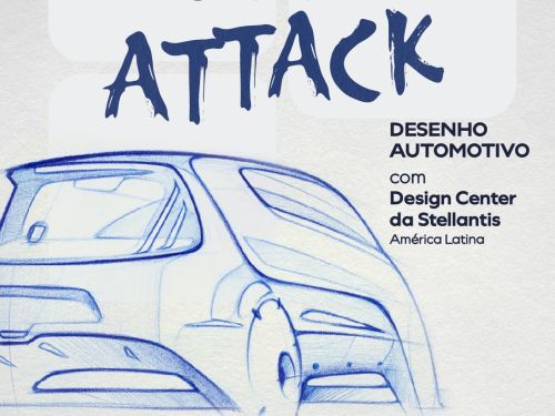 Foto de capa para a oficina "Desenho automotivo" na casa fiat nos dias 14 e 15 de julho, celebrando os 50 anos da marca Fiat 