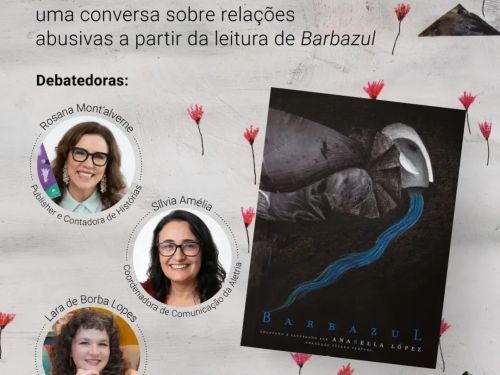 Foto do livro que será discurrido no evento e das participantes 