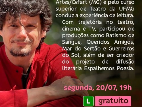 Foto do ator Odilon Esteves, que irá conduzir o encontro 