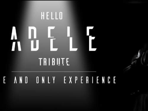 Foto de capa para o show a tributo de Adele, com a foto da cantora Stephanie Lii no centro, data e local para o evento