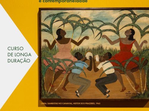Foto de capa informativa para o curso de longa duração "Arte brasileira: modernidade, brasilidade e contemporaneidade" na casa fiat