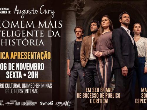 Foto de capa para o espetáculo "O Homem Mais Inteligente Da História"