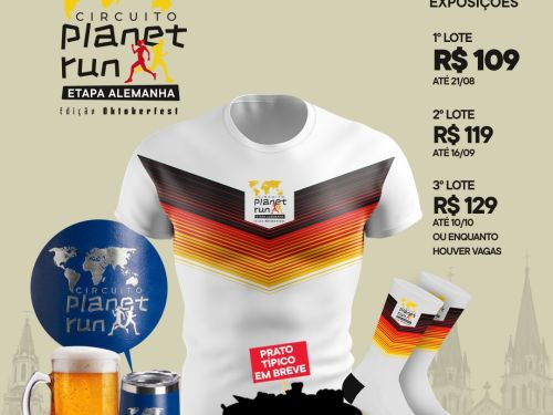 Foto do kit oficial da corrida 