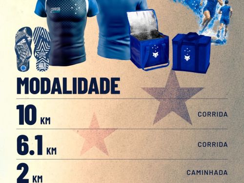 Foto das modalidades da corrida do cruzeiro 
