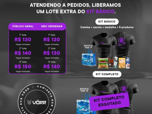 foto do kit da corrida 