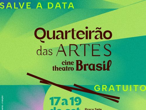 Foto de capa para o Quarteirão das Artes 2026 no Cine Theatro do dia 17 ao dia 19 de setembro 