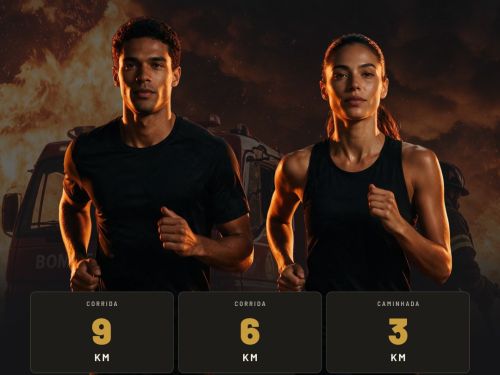 Foto das modalidades da corrida do bombeiro civil 