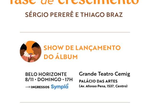 Foto de divulgação para o show de lançamento do album "fase de crescimento"