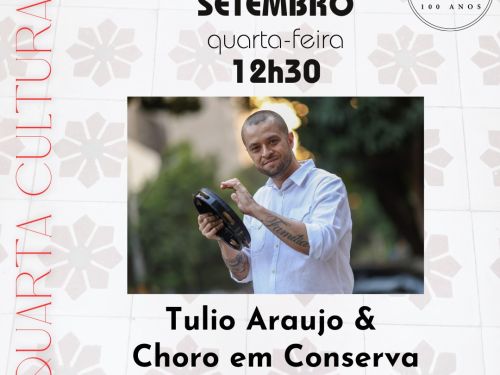 Foto de capa para o evento "Chro em Conservo" no dia 16 de setembro no conservatório da UFMG com o artista Tulio Araújo 