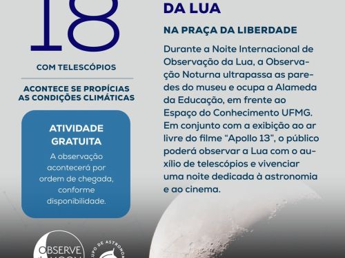 Foto descritiva sobre como ocorrerá a observação da lua 