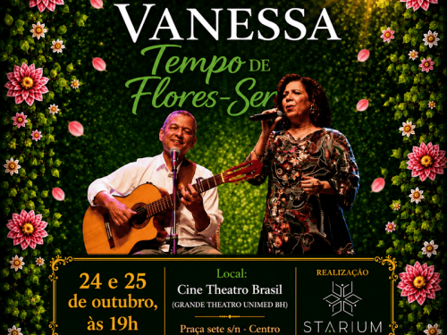 Foto de capa para o show dos artistas Tim e Vanessa: Tempo de Flores Ser