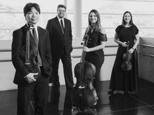 Foto do Quarteto Guignard em preto e branco 