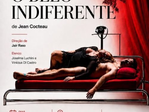 Foto de capa para o espetáculo "O belo indiferente" no Teatro Marilia, nos dias 9 a 11 de Outubro 