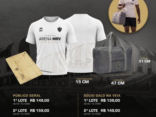 Foto do kit da corrida e dos valores dos lotes 