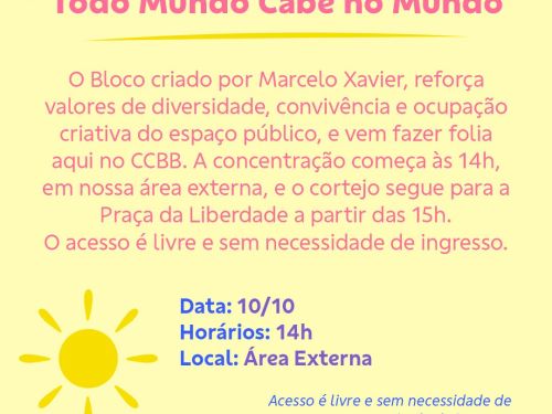 Foto descritiva da programação do evento 